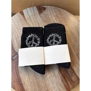 Two Pairs of Honor The Gift "Iron Peace" crew socks in black